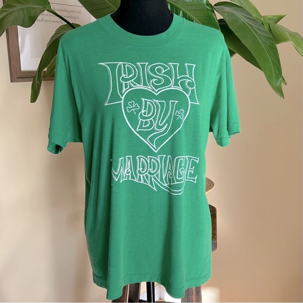 𝅺VINTAGE Irish By Marriage Single Stitch T-Shirt